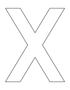Letter X Coloring Pdf, Free Vectors File